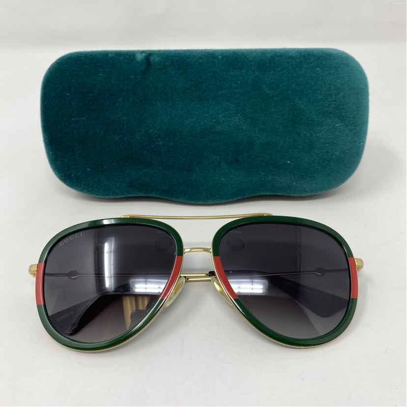 Pre-Owned Gucci Stripe Multi Plastic Designer Sunglasses