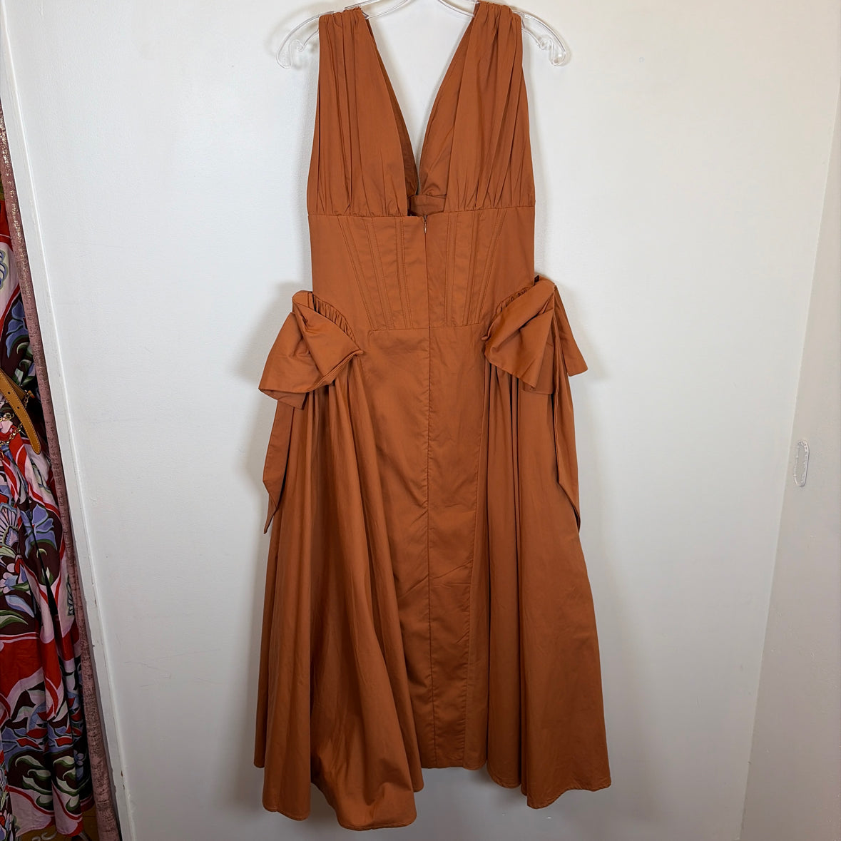 Pre-Owned Size M Boutique Burnt Orange Casual Dress