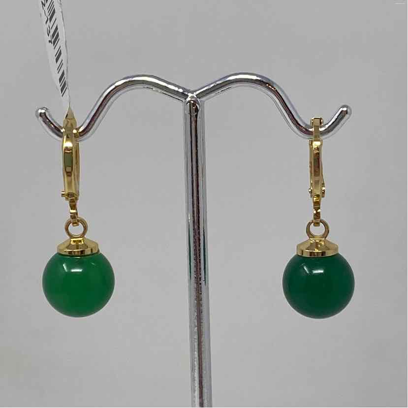 Green Metal Earrings