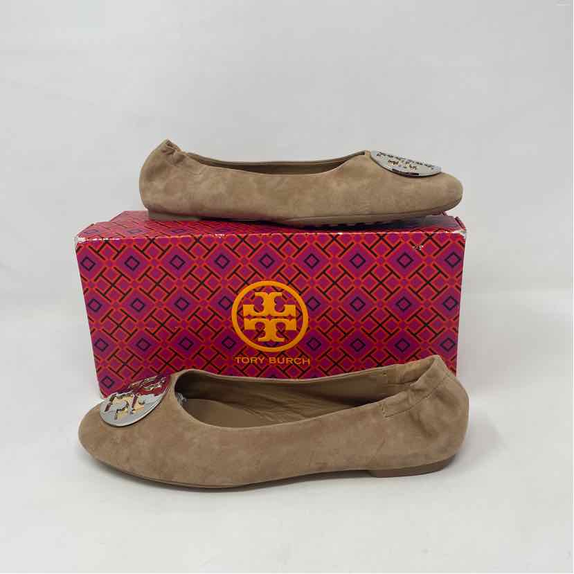 Pre-Owned Shoe Size 8 Tory Burch Tan Flats