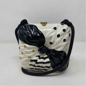 Pre-Owned Timmy Woods Black/White Wood Handbag