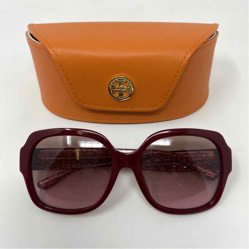 Pre-Owned Tory Burch Red Plastic Designer Sunglasses