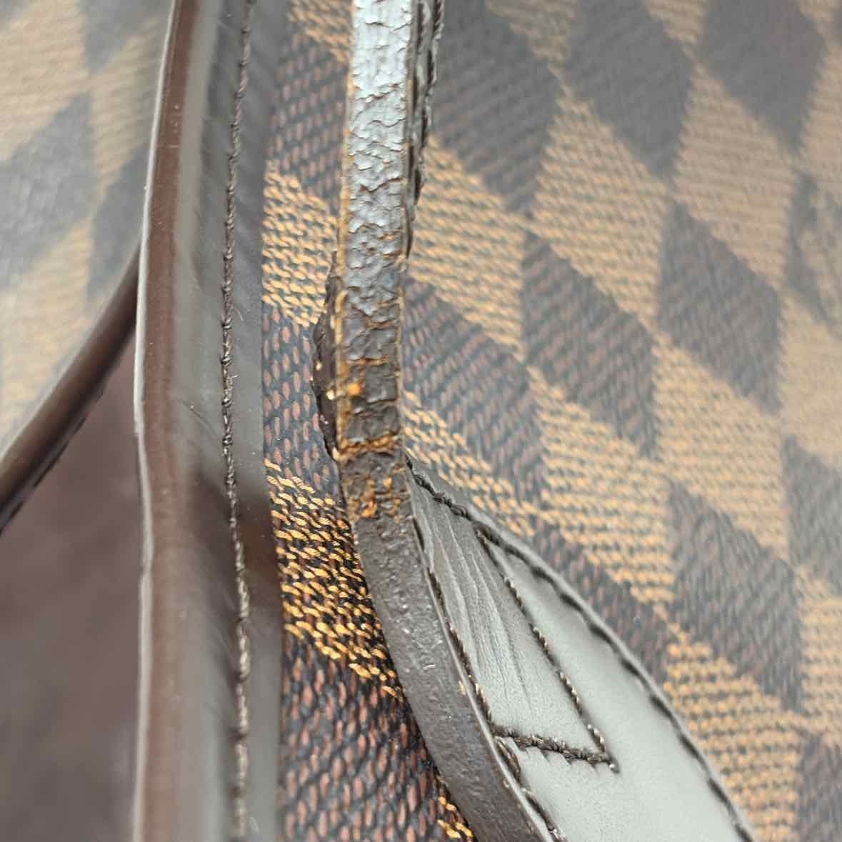 Pre-Owned Louis Vuitton Damier Eben Canvas Designer Handbag
