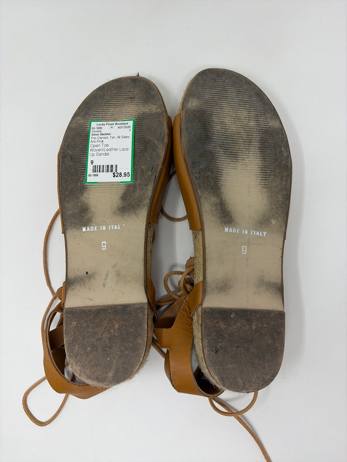 Pre-Owned Shoe Size 9 Steve Madden Tan Sandals