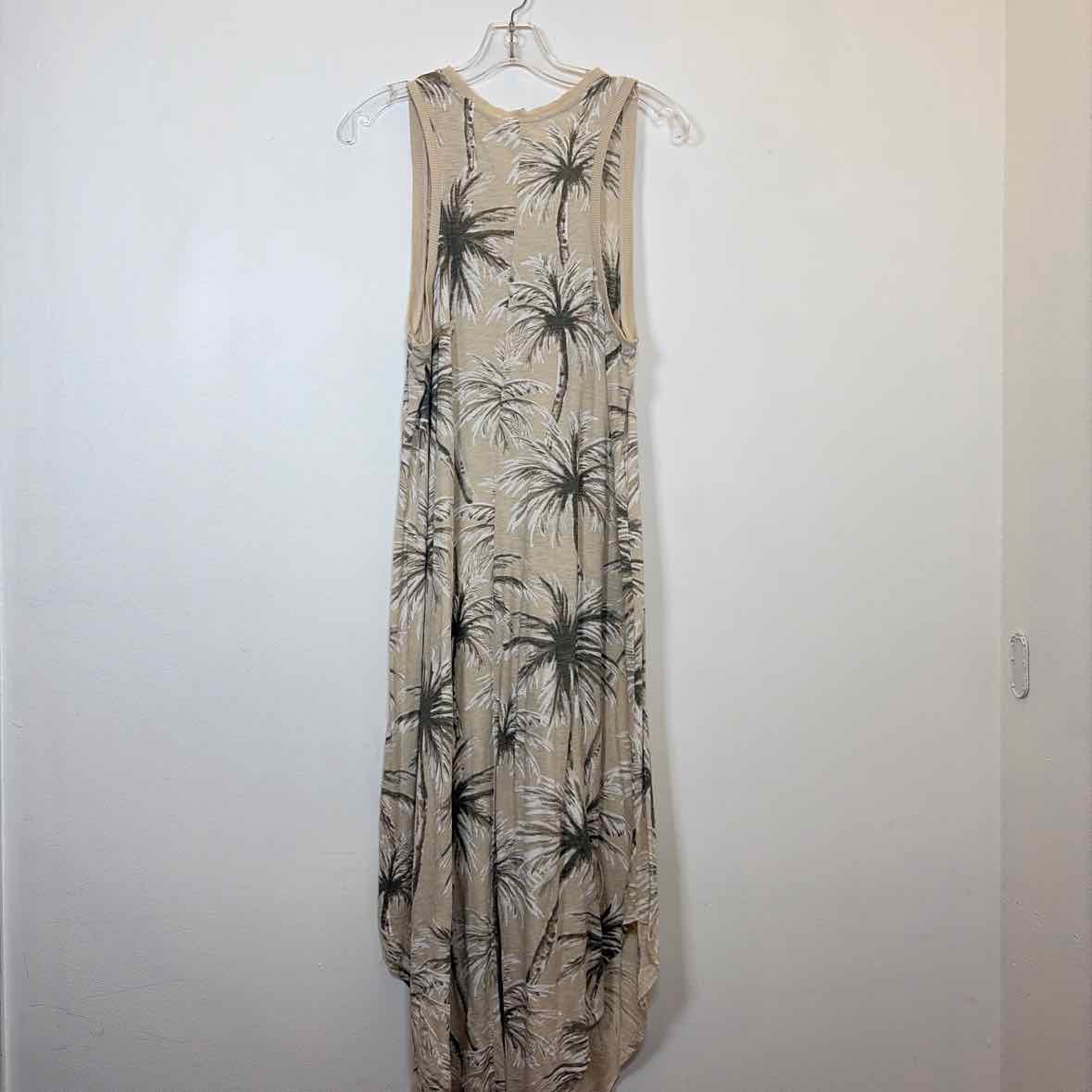 Pre-Owned Size L Z Supply Tan Print Casual Dress