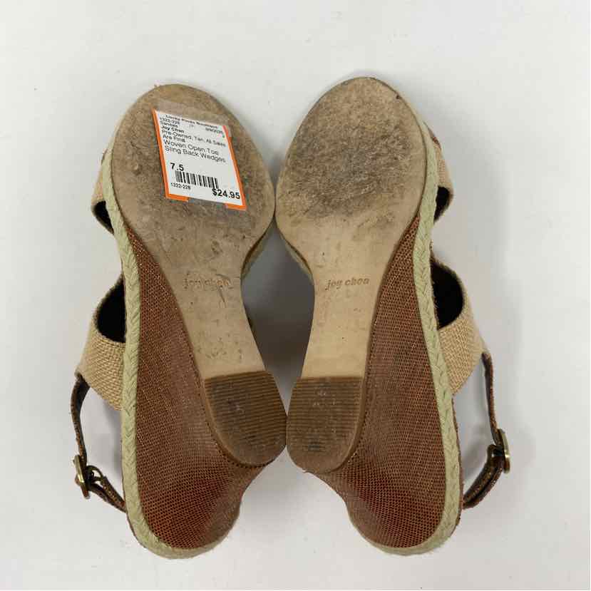 Pre-Owned Shoe Size 7.5 Joy Chen Tan Sandals