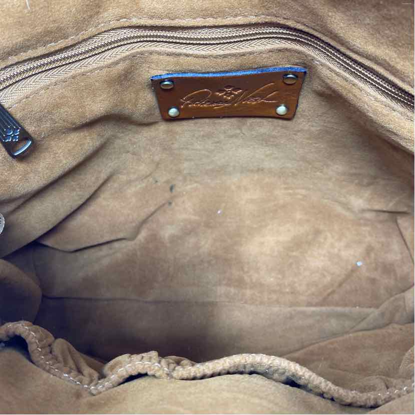 Pre-Owned Patricia Nash Brown Print Leather Handbag