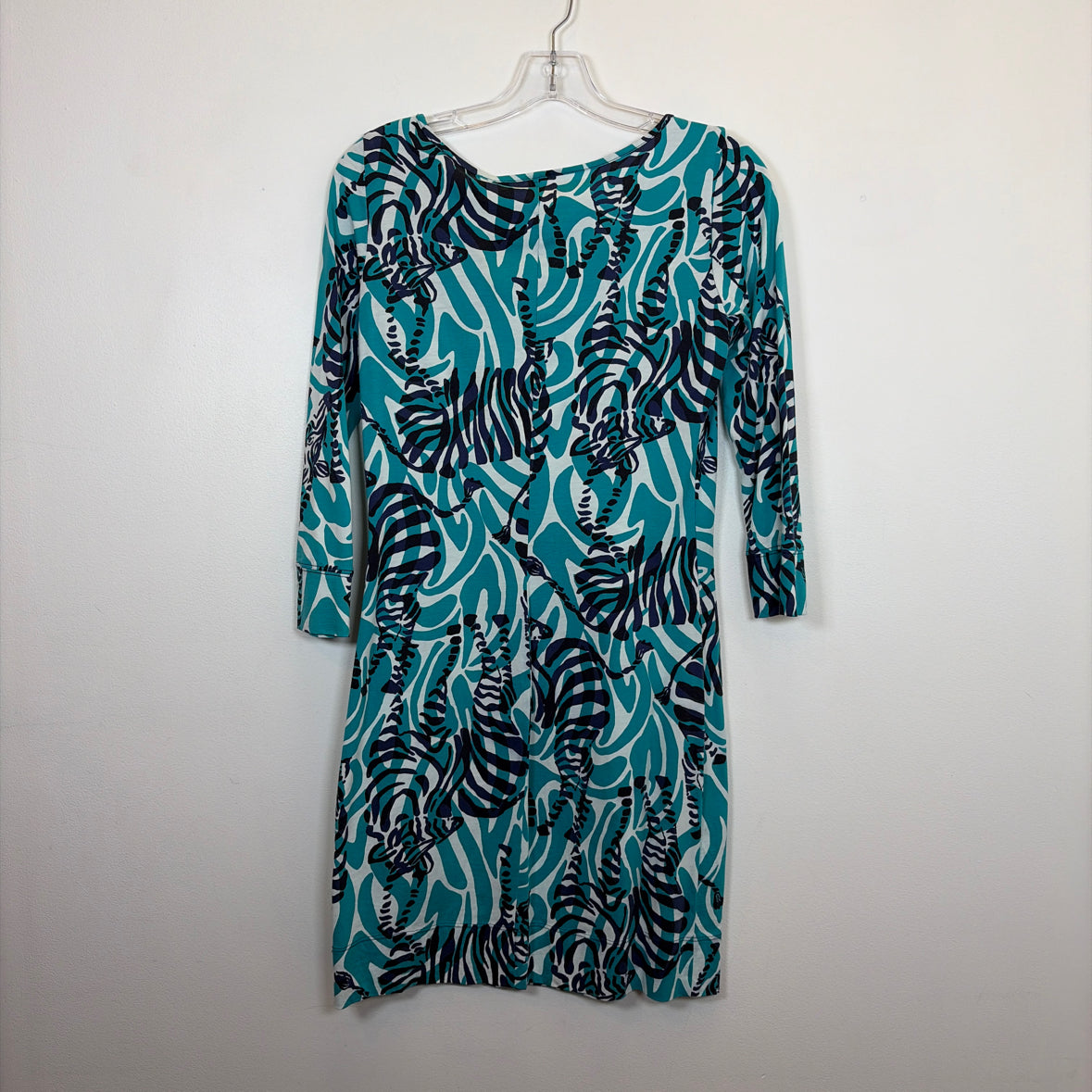 Pre-Owned Size XS Lilly Pulitzer Teal Multi Casual Dress