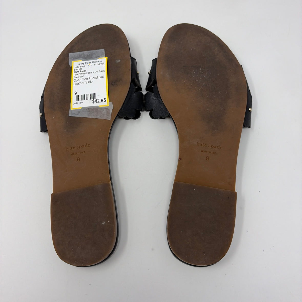 Pre-Owned Shoe Size 9 Kate Spade Black Sandals