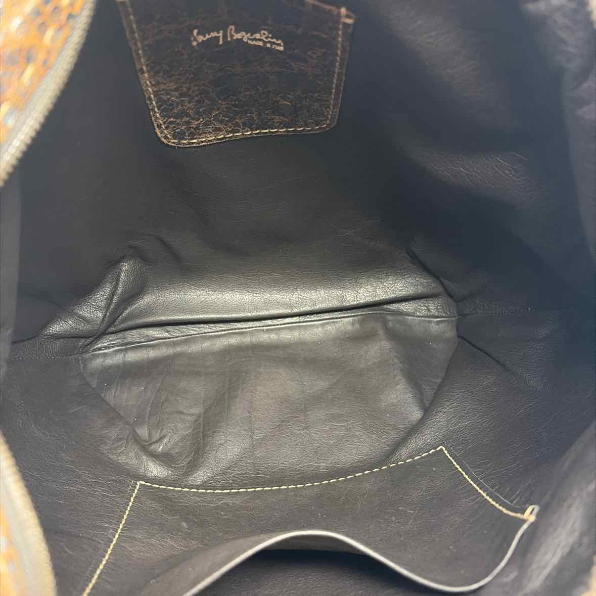 Pre-Owned Made in Italy Brown Leather Handbag
