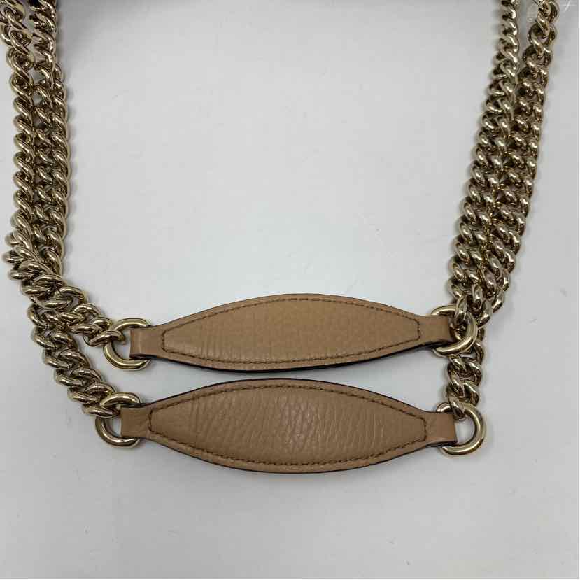 Pre-Owned Gucci Tan Leather Designer Handbag