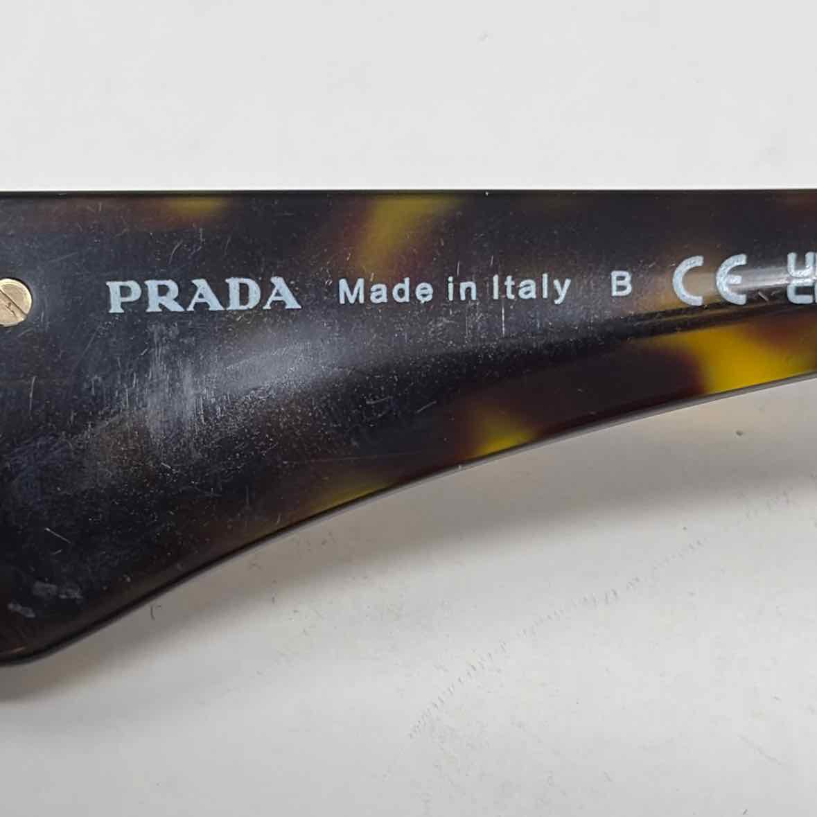 Pre-Owned Prada Brown Acrylic Designer Sunglasses