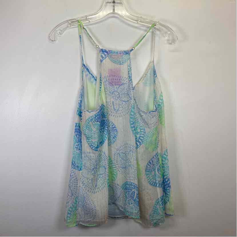 Pre-Owned Size XL Lilly Pulitzer Blue Multi Top