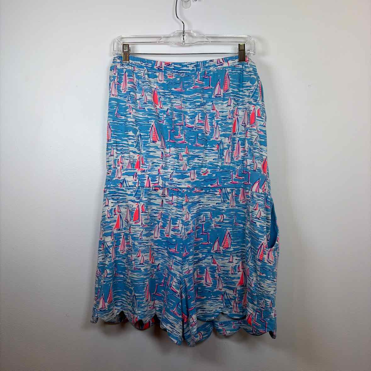 Pre-Owned Size XL Lilly Pulitzer Blue/Pink Romper