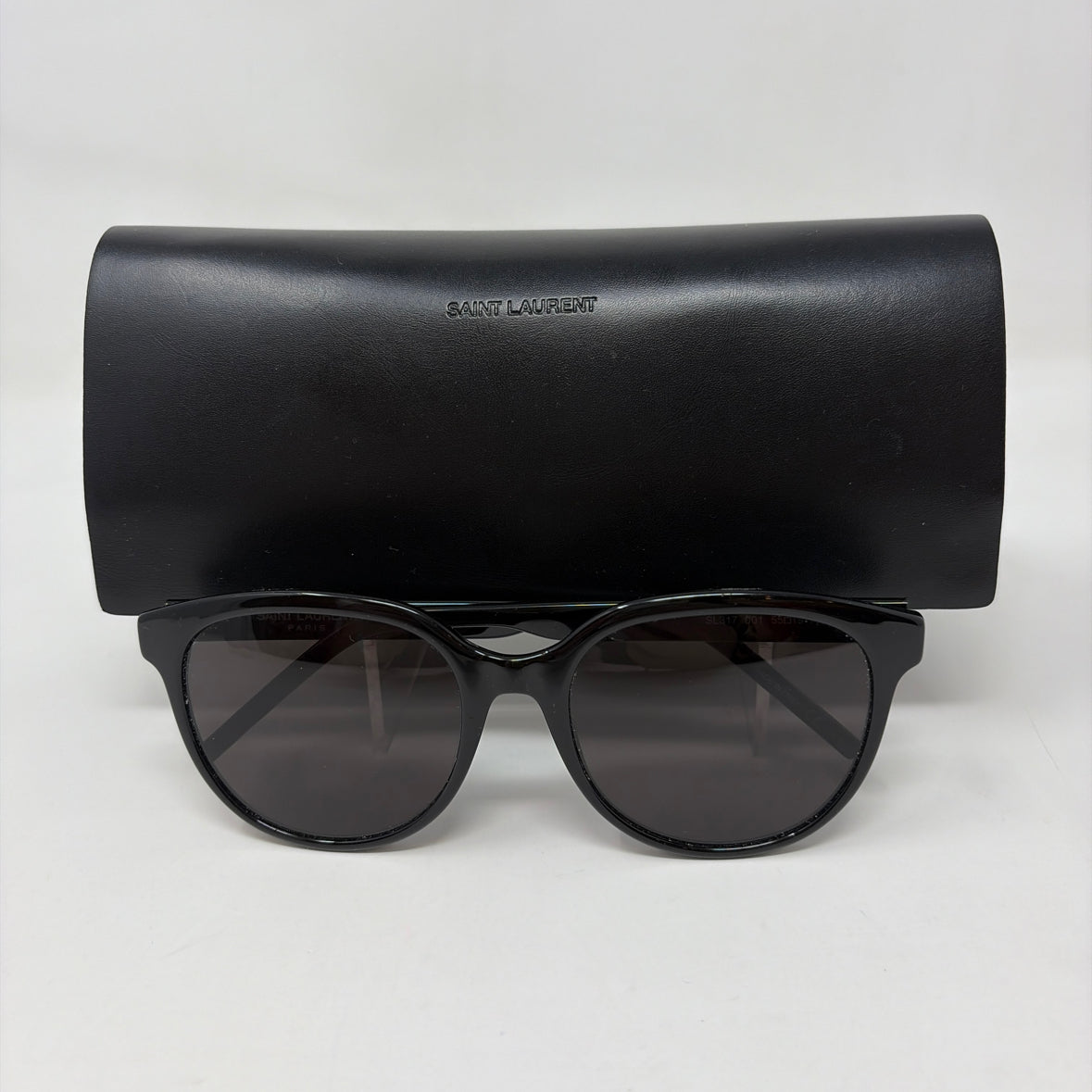 Pre-Owned Saint Laurent Black Plastic Designer Sunglasses