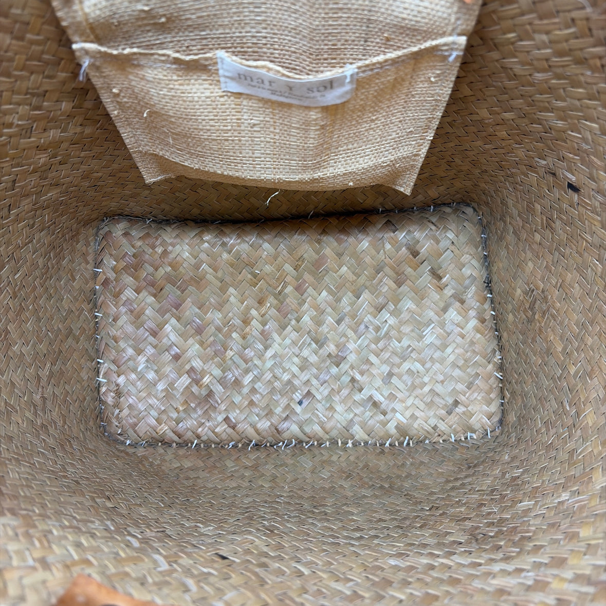 Pre-Owned mar y sol Tan Multi Woven Handbag