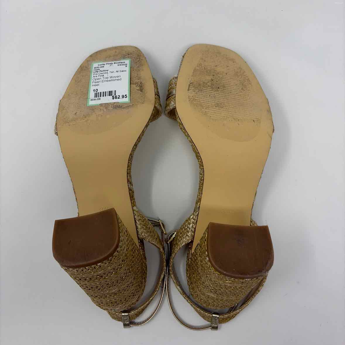 Pre-Owned Shoe Size 10 Lilly Pulitzer Tan Heels