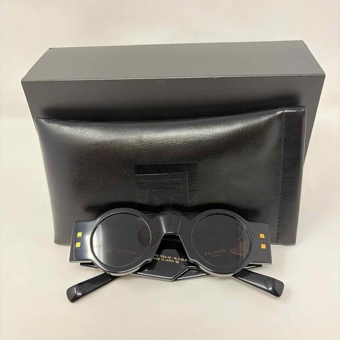 Pre-Owned Balmain Black Plastic Designer Sunglasses