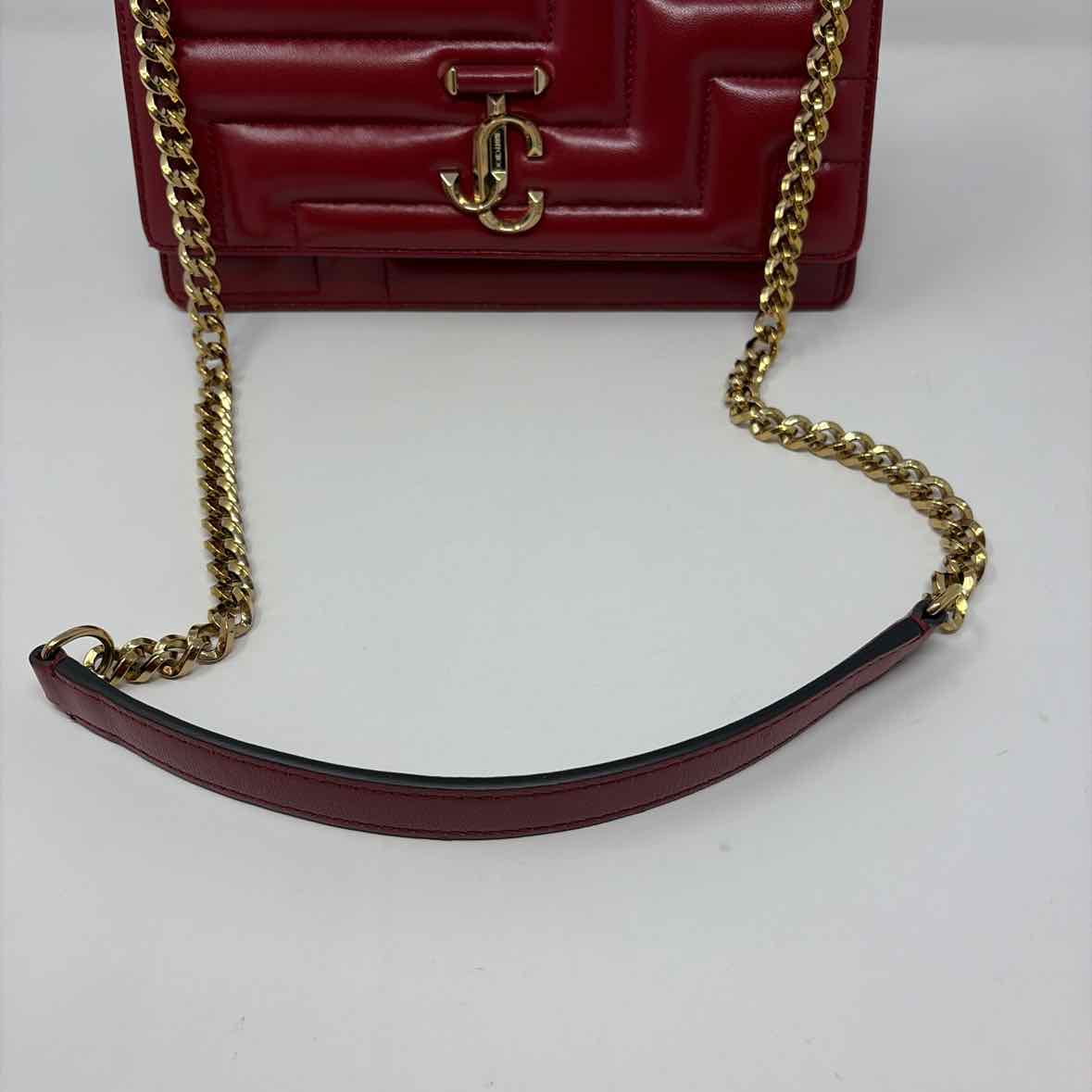 Pre-Owned Jimmy Choo Red Leather Designer Handbag