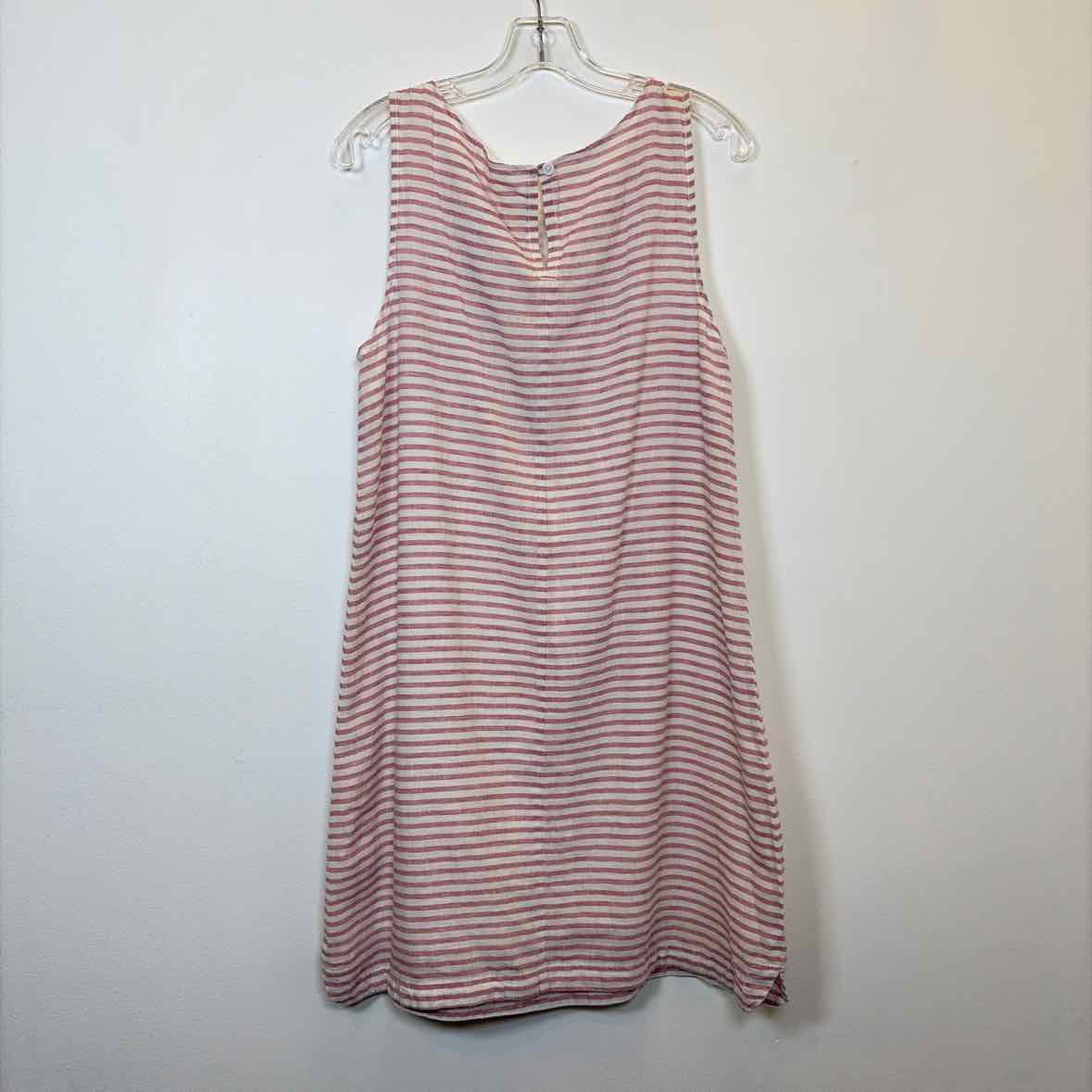 Pre-Owned Size M BeachLunchLounge Pink Stripe Casual Dress