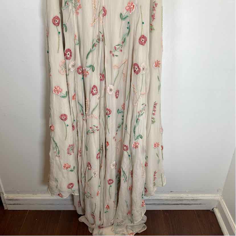 Pre-Owned Size 10/L BHLDN Cream Multi Designer Clothes