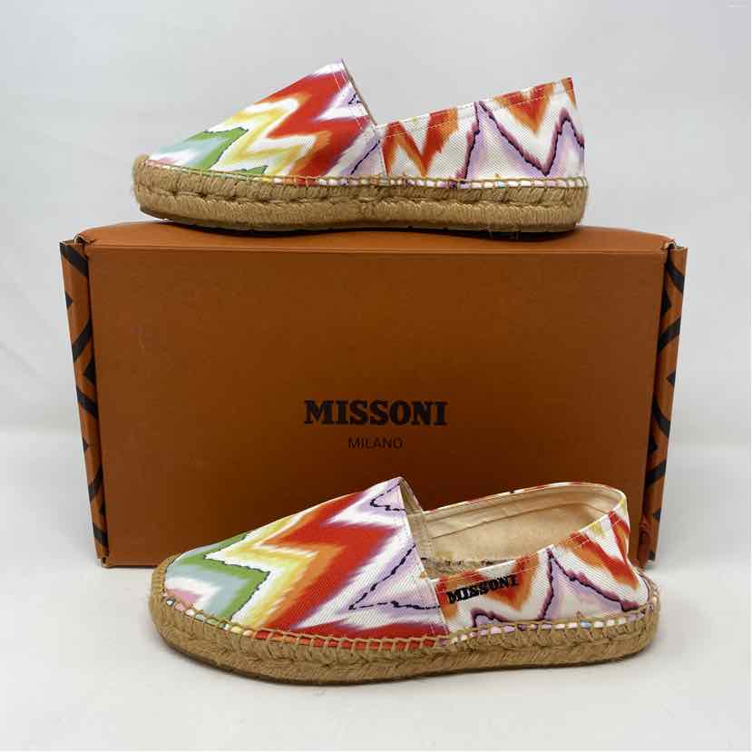 Pre-Owned Missoni Rainbow Canvas Shoe Size 6 Designer Shoes