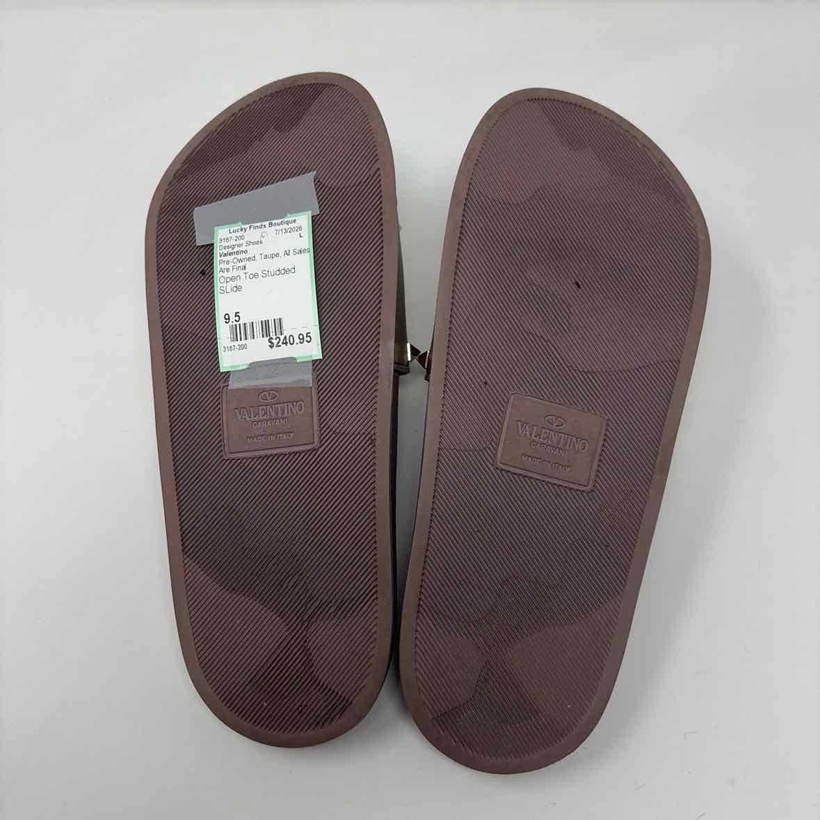 Pre-Owned Shoe Size 9.5 Valentino Taupe Designer Shoes