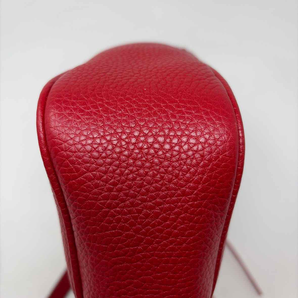 Pre-Owned Gucci Red Leather Designer Handbag