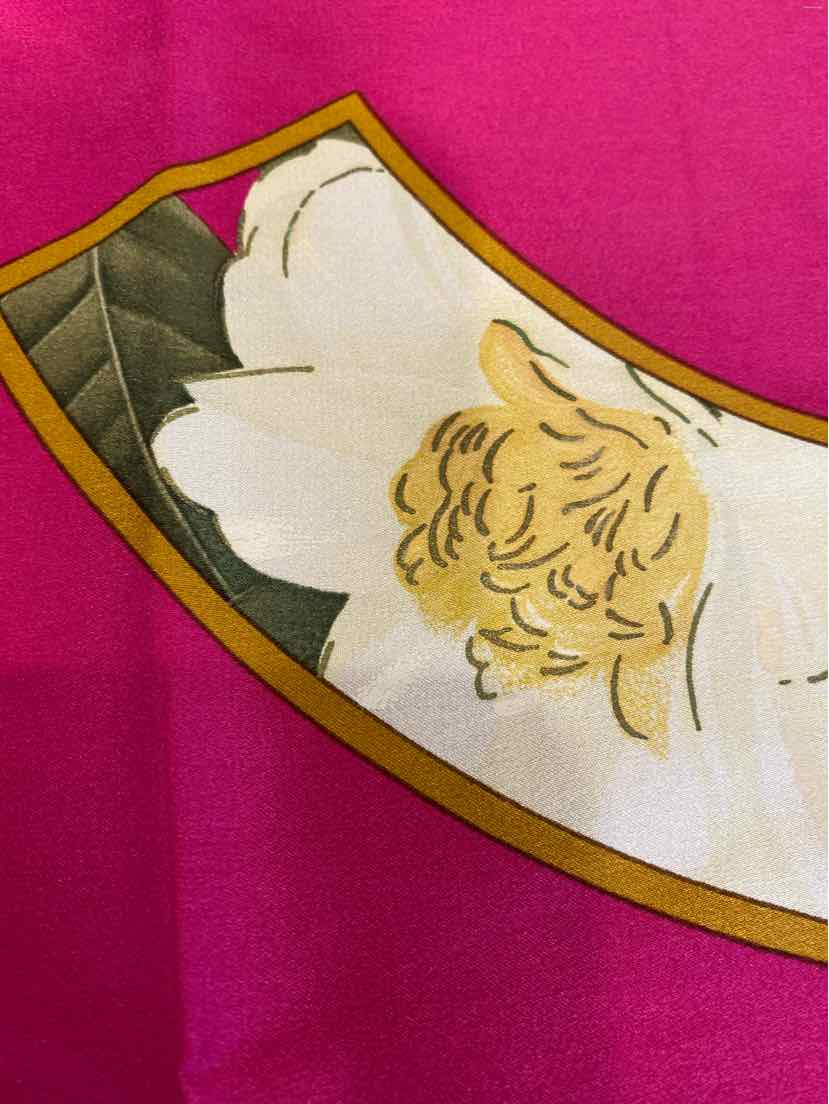 Pre-Owned Chanel Pink Silk Designer Scarf