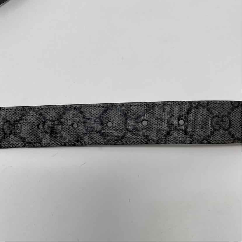 Pre-Owned Gucci Grey Canvas Designer Belt