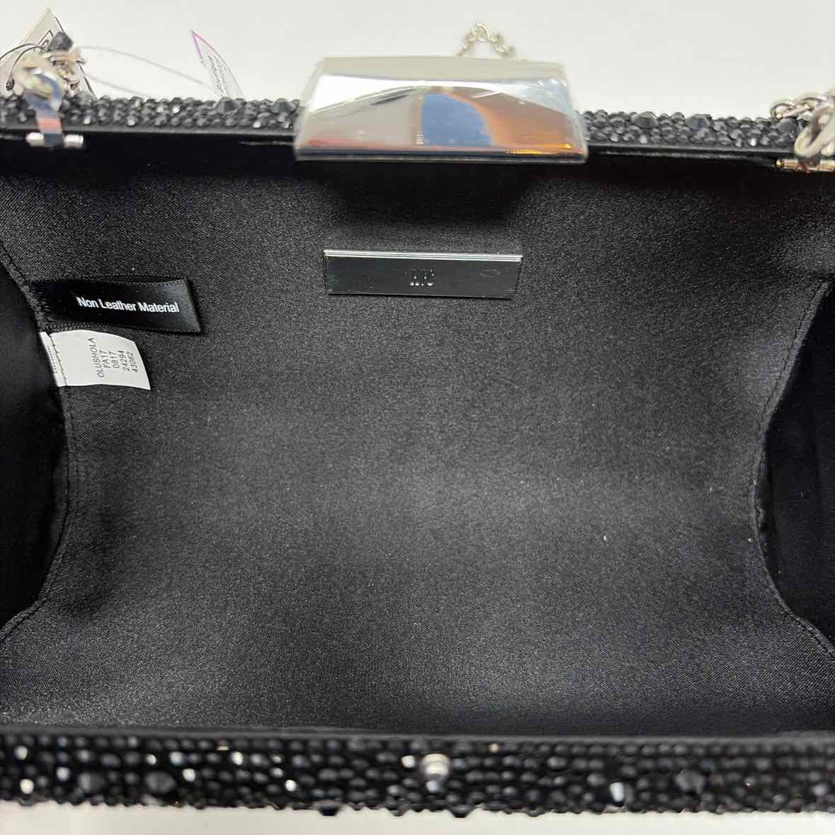 Pre-Owned INC Black/Silver rhinestones Handbag
