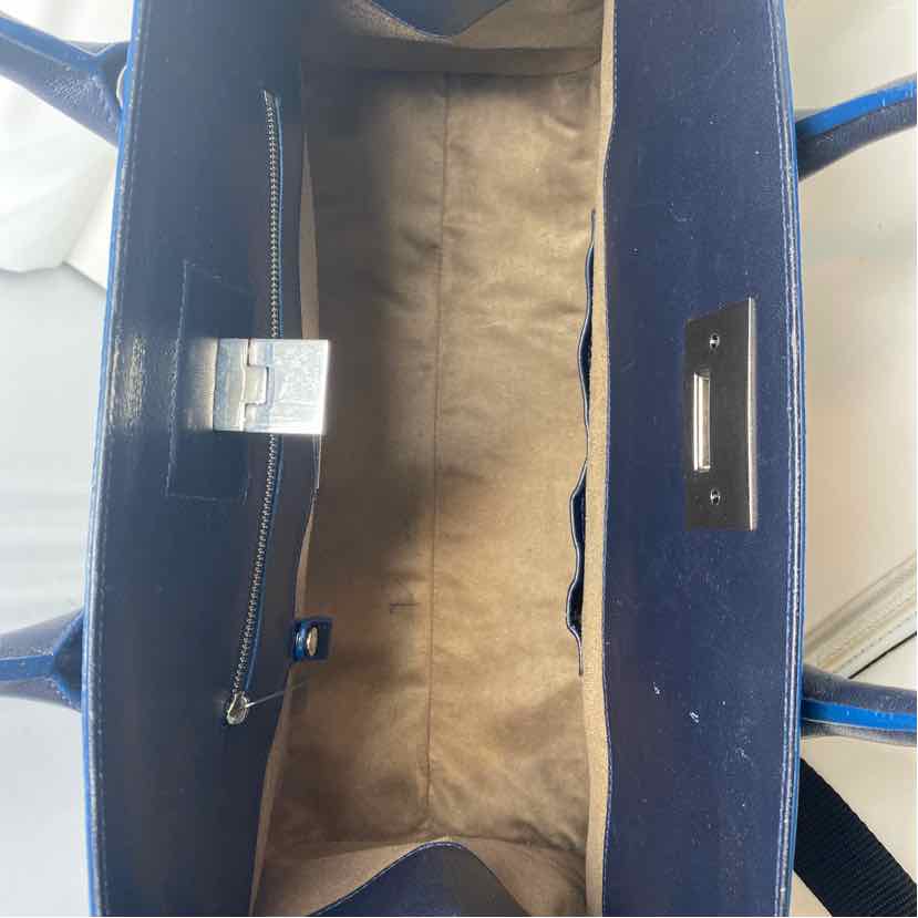 Pre-Owned Jimmy Choo Navy Leather Designer Handbag