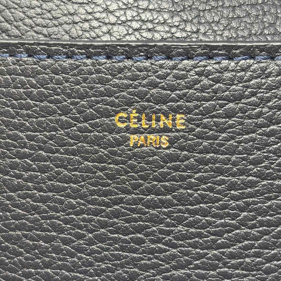 Pre-Owned Celine Navy Leather Designer Handbag