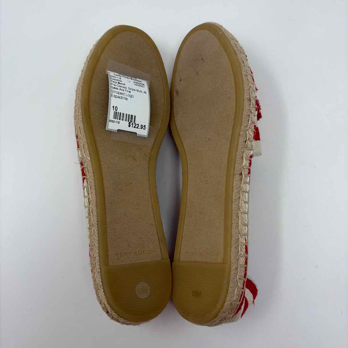 Pre-Owned Shoe Size 10 Tory Burch Stripe Multi Espadrille