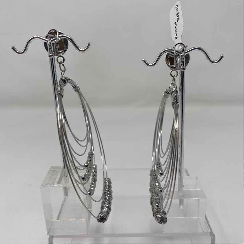 Silver Metal Earrings