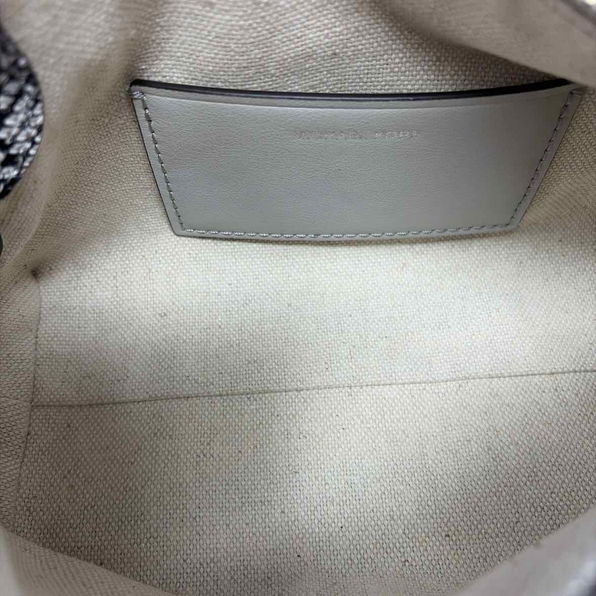 Pre-Owned Michael Kors Black/White Leather Handbag