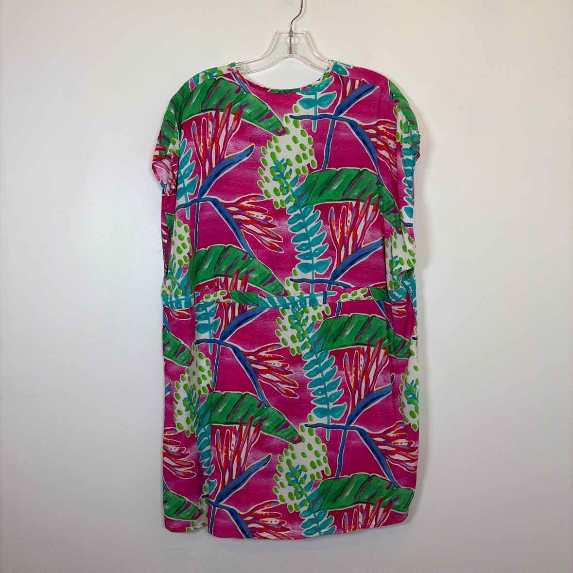 Pre-Owned Size One Size Top It Off Pink Multi Casual Dress