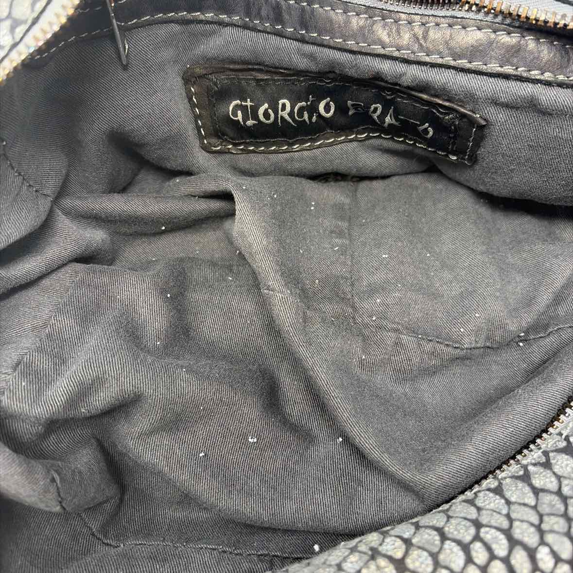 Pre-Owned Giorgio Brato Blue Leather Handbag