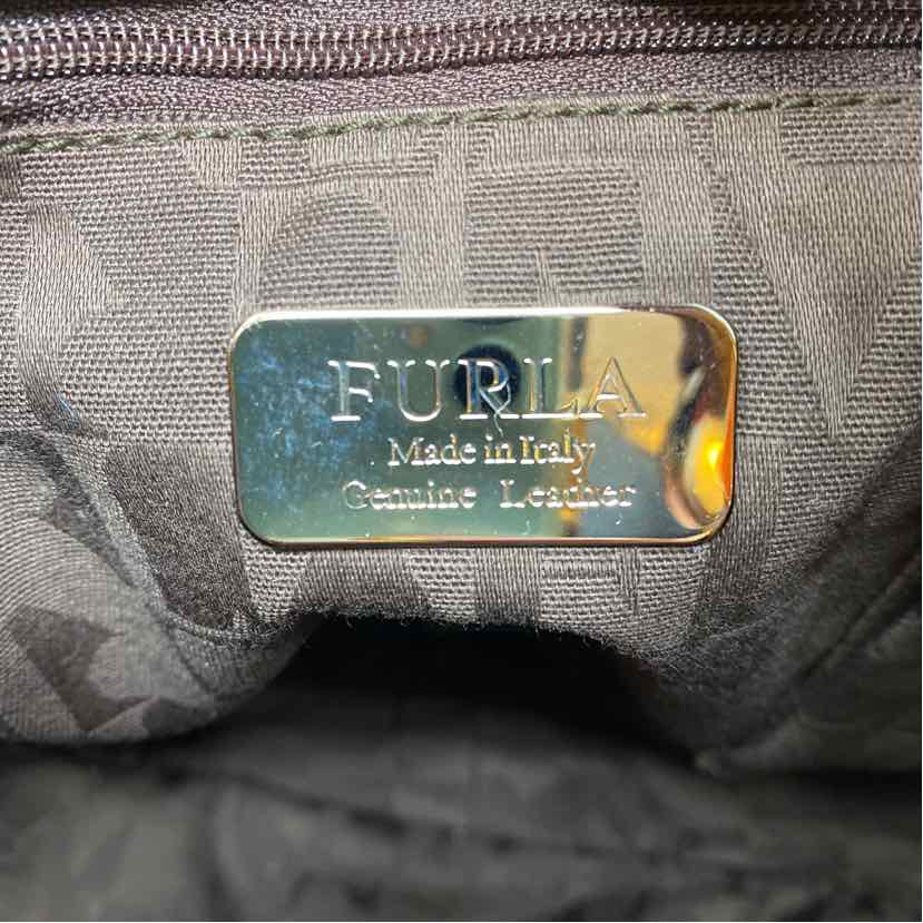 Pre-Owned Furla Tan Suede Handbag