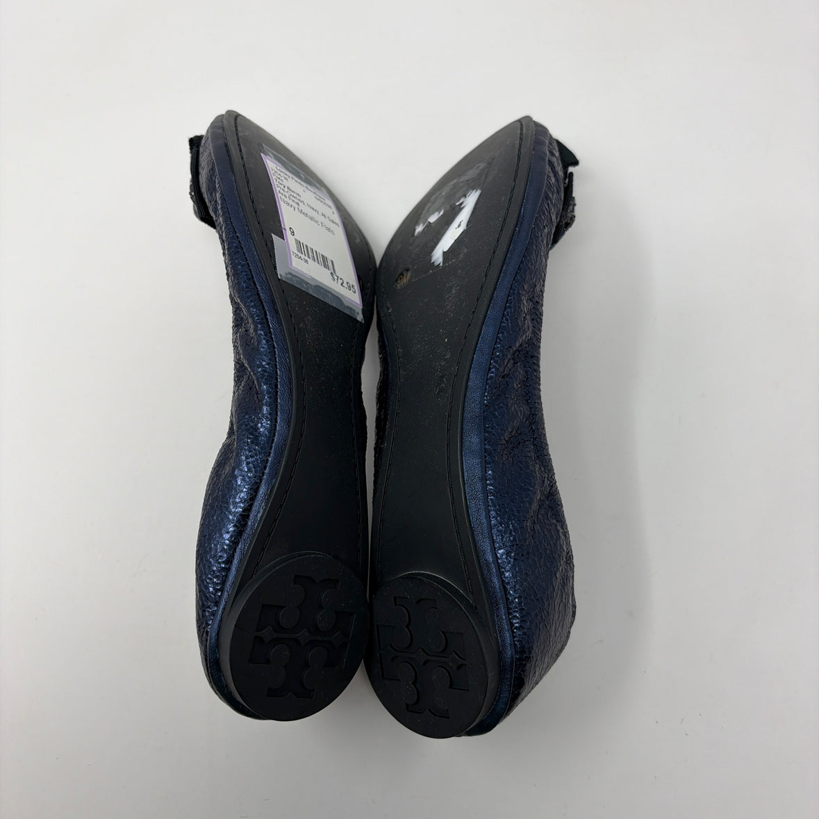 Pre-Owned Shoe Size 9 Tory Burch Navy Flats