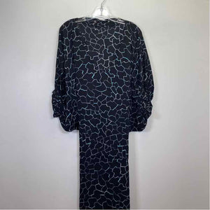 Pre-Owned Size 12/L Diane Von Furstenberg Black Casual Dress