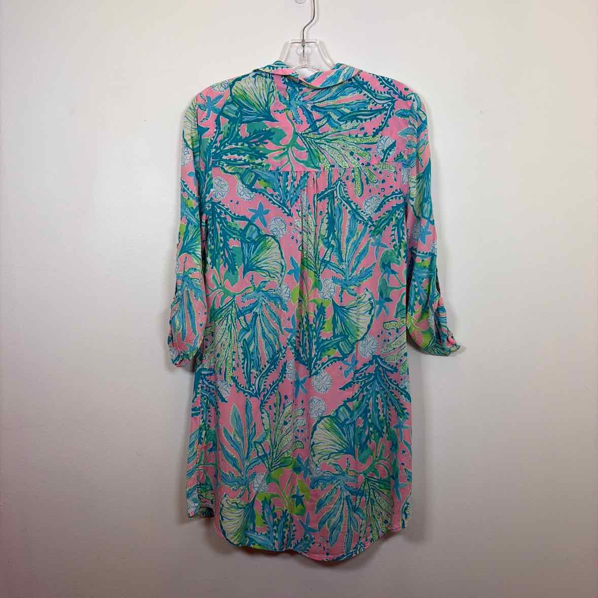 Pre-Owned Size XS Lilly Pulitzer Teal Multi Casual Dress