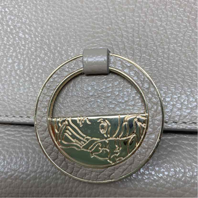 Pre-Owned Versace Collection Taupe Leather Handbag