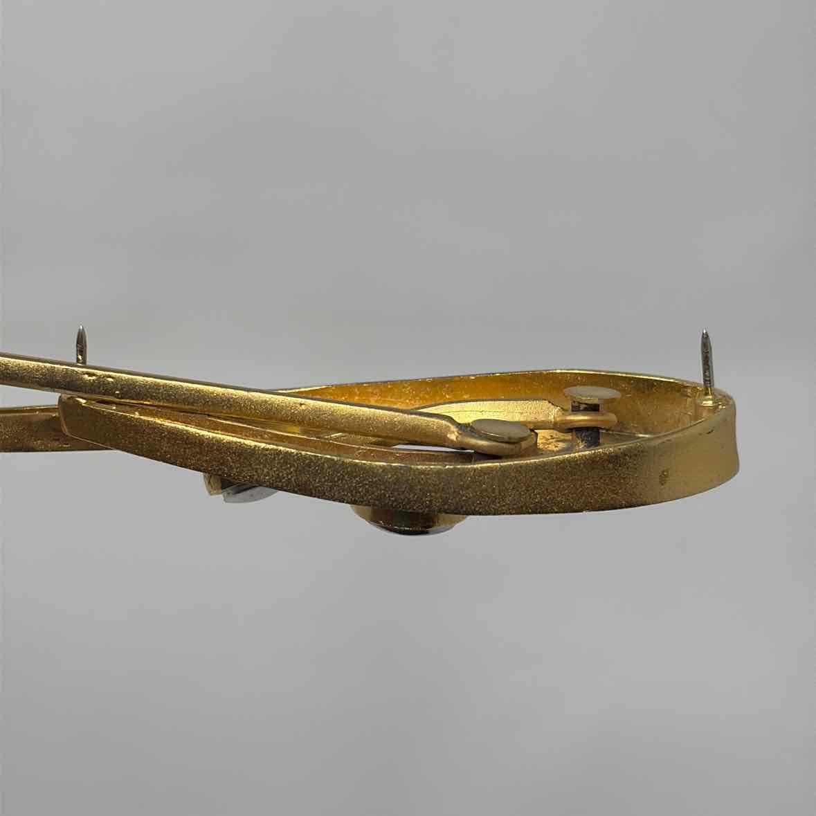 Pre-Owned Lee Wolfe Gold Multi Metal Brooch
