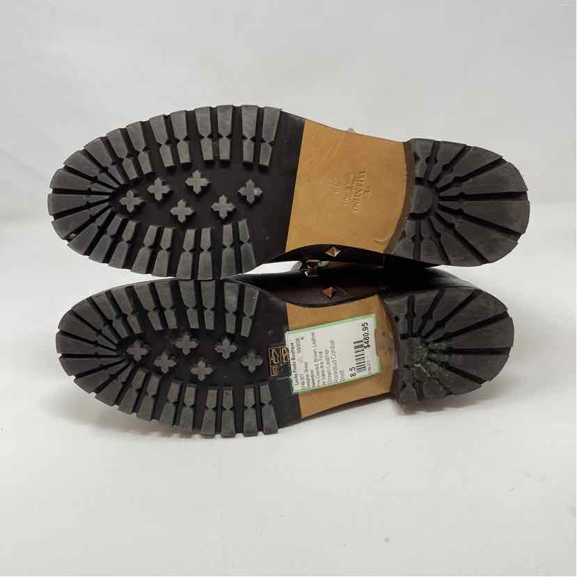 Pre-Owned Valentino Brown Leather Shoe Size 8.5 Designer Shoes