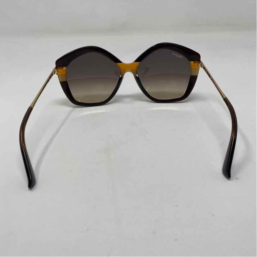 Pre-Owned Ferragamo Brown Plastic Designer Sunglasses
