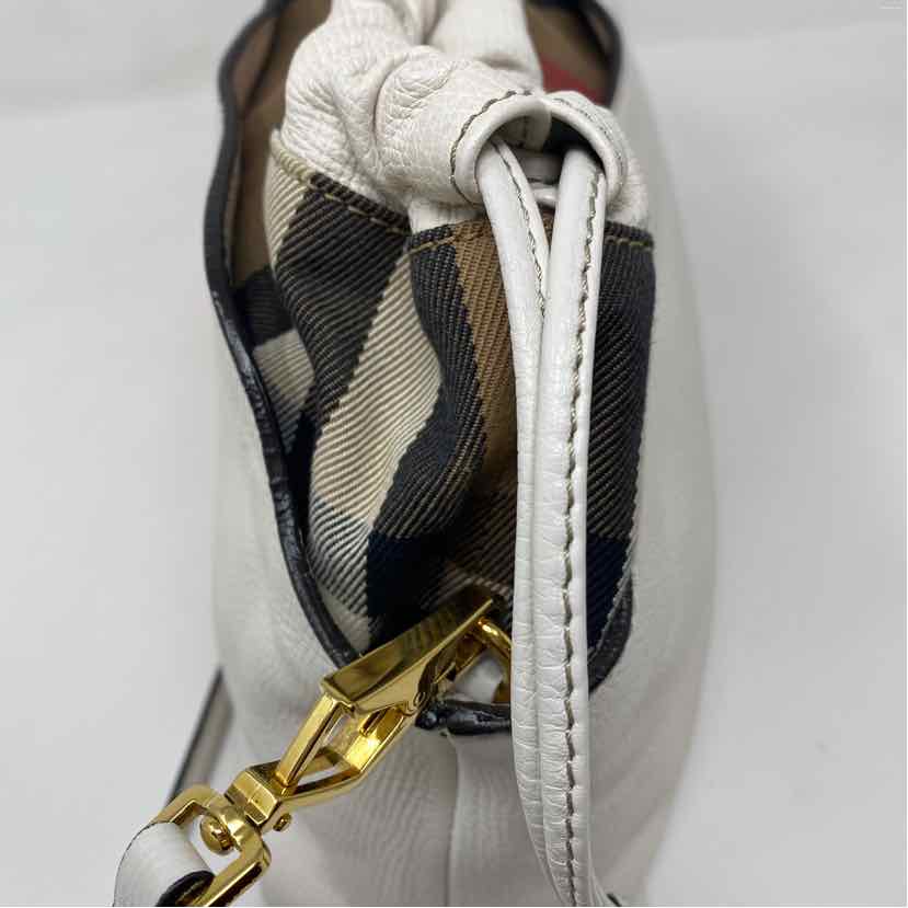 Pre-Owned Burberry White Leather Designer Handbag