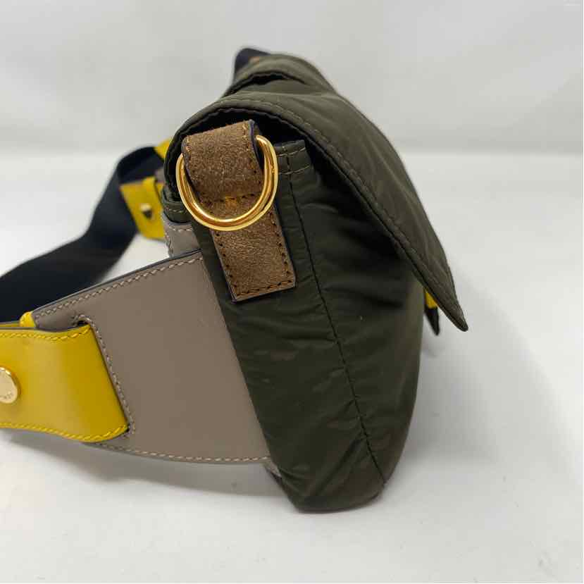 Pre-Owned Fendi Olive Nylon Designer Handbag