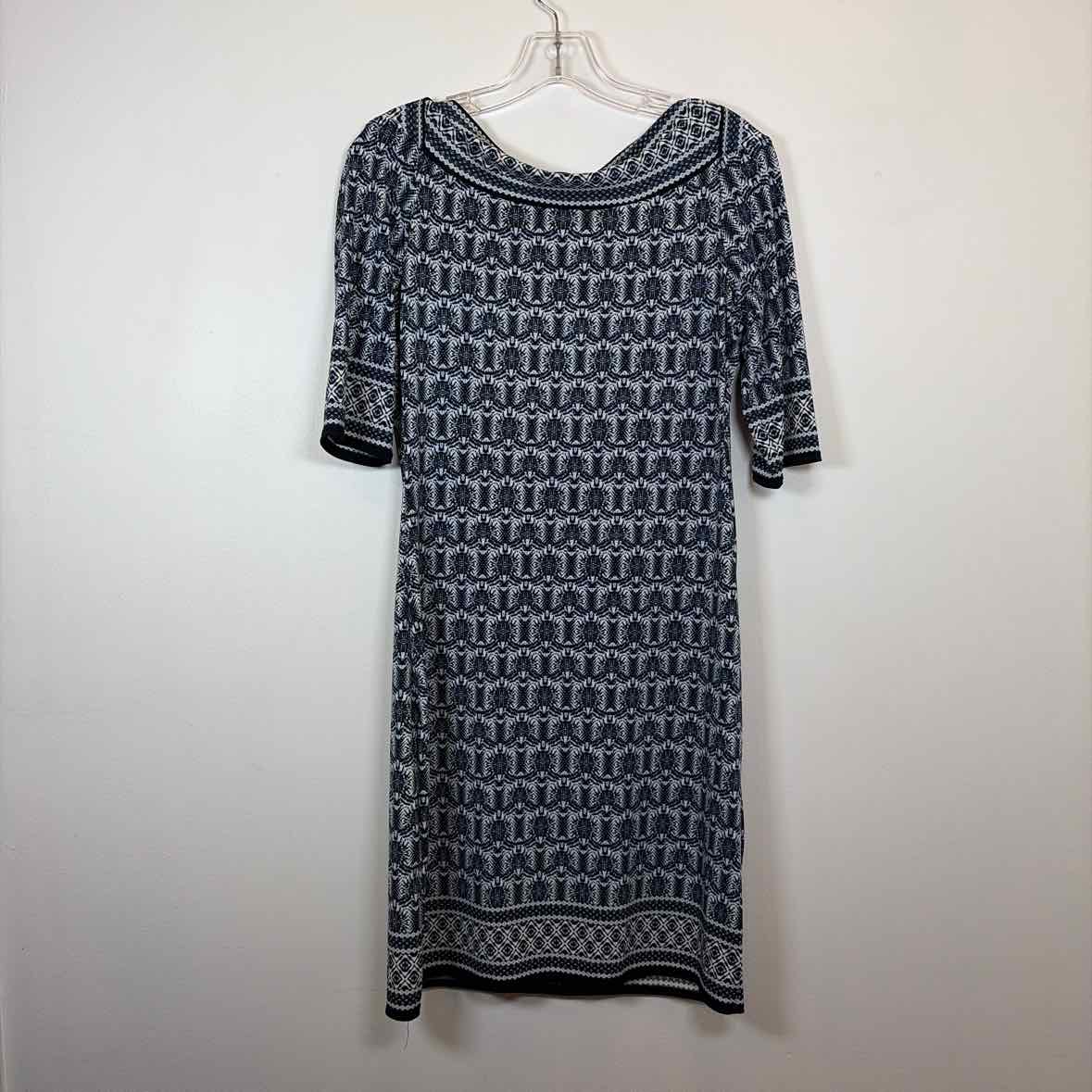 Pre-Owned Size M Max Studio Blue Print Casual Dress
