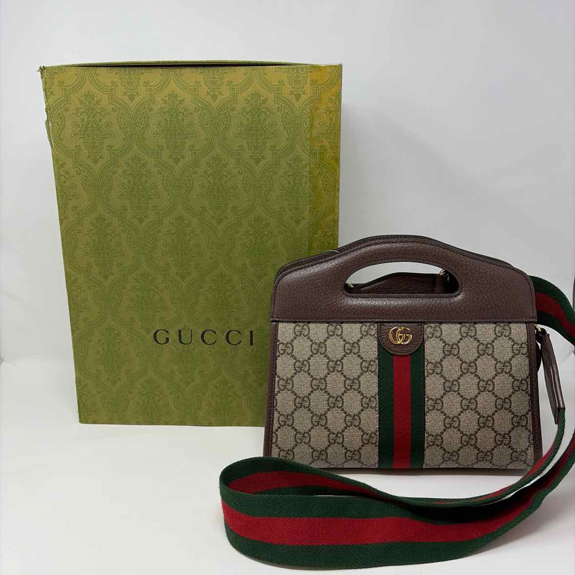 Pre-Owned Gucci Monogram Canvas Designer Handbag
